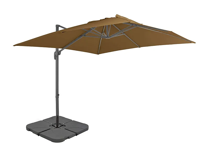 Parasol met draagbare voet taupe NL405083