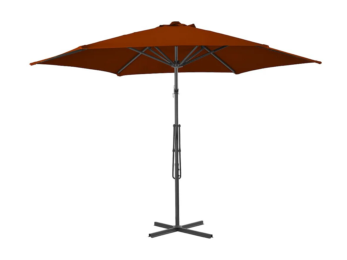 Parasol d'extérieur avec mât en acier Terre cuite 300x230 cm WVGQ8263
