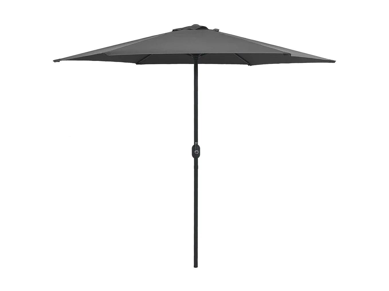 Guarda-sol de exterior c/ mastro alumínio 270x246 cm antracite PT124795