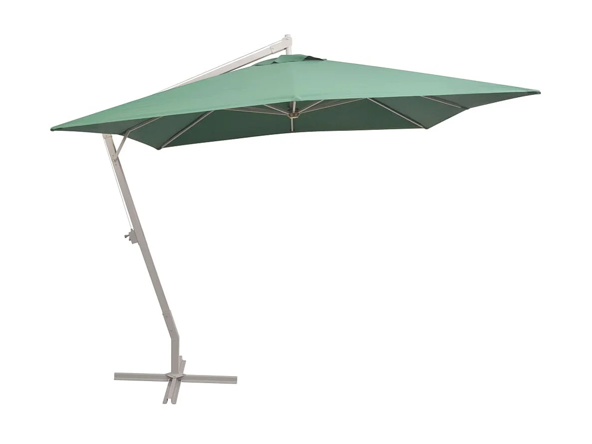 Parasol 300 x 300 cm Poteau en Aluminium Vert WVGQ9474