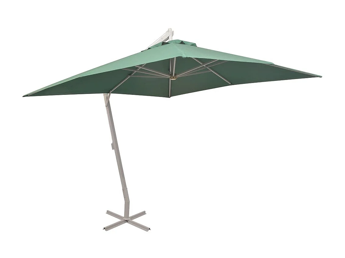 Parasol 300 x 300 cm Poteau en Aluminium Vert WVGQ9474