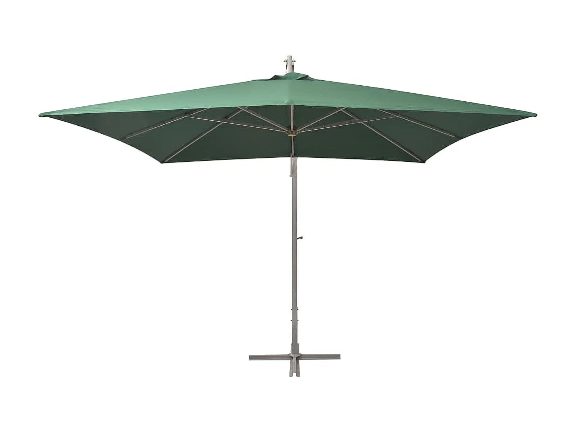 Parasol 300 x 300 cm Poteau en Aluminium Vert WVGQ9474