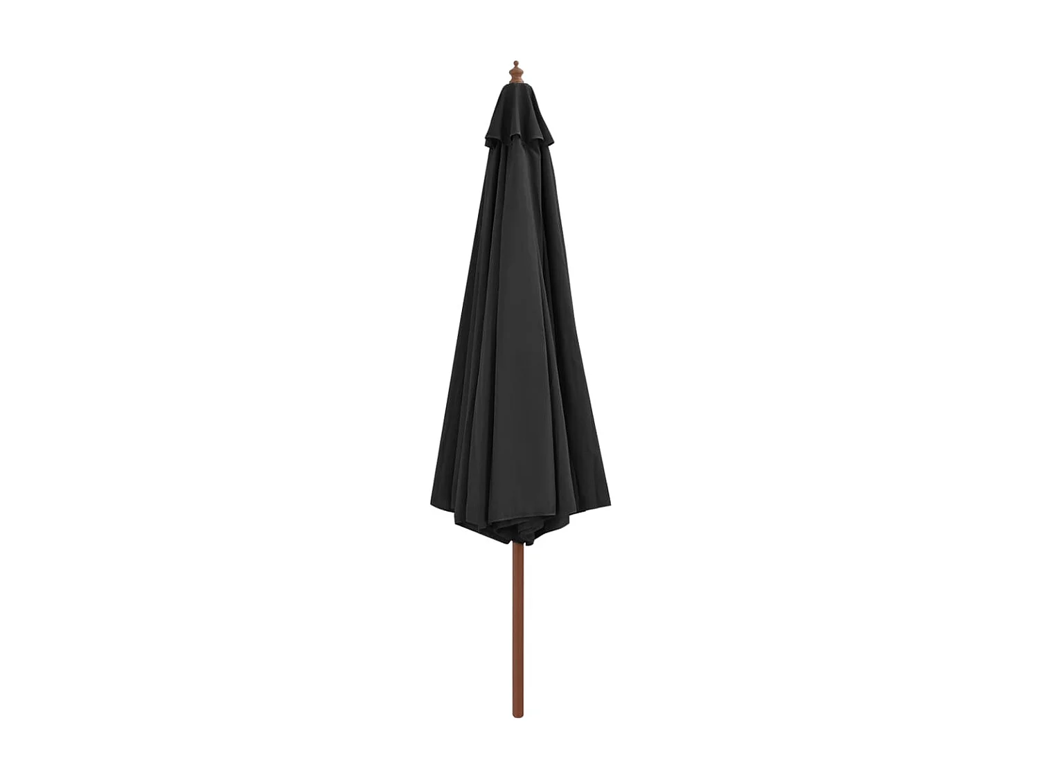 Parasol avec mât en bois 350 cm Anthracite WVGQ8887
