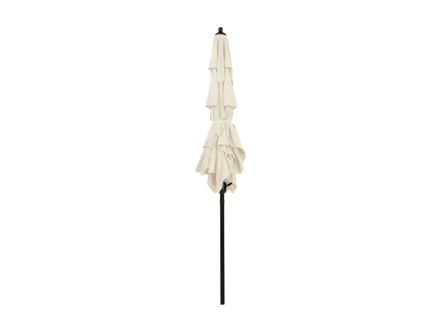 Parasol à 3 niveaux avec mât en aluminium Sable 2x2 m WVGQ5245
