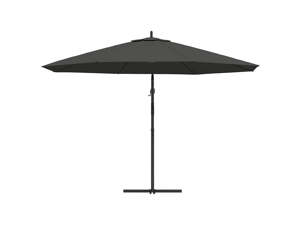 Parasol en porte-à-faux avec poteau Aluminium 350 cm Anthracite WVGQ9586