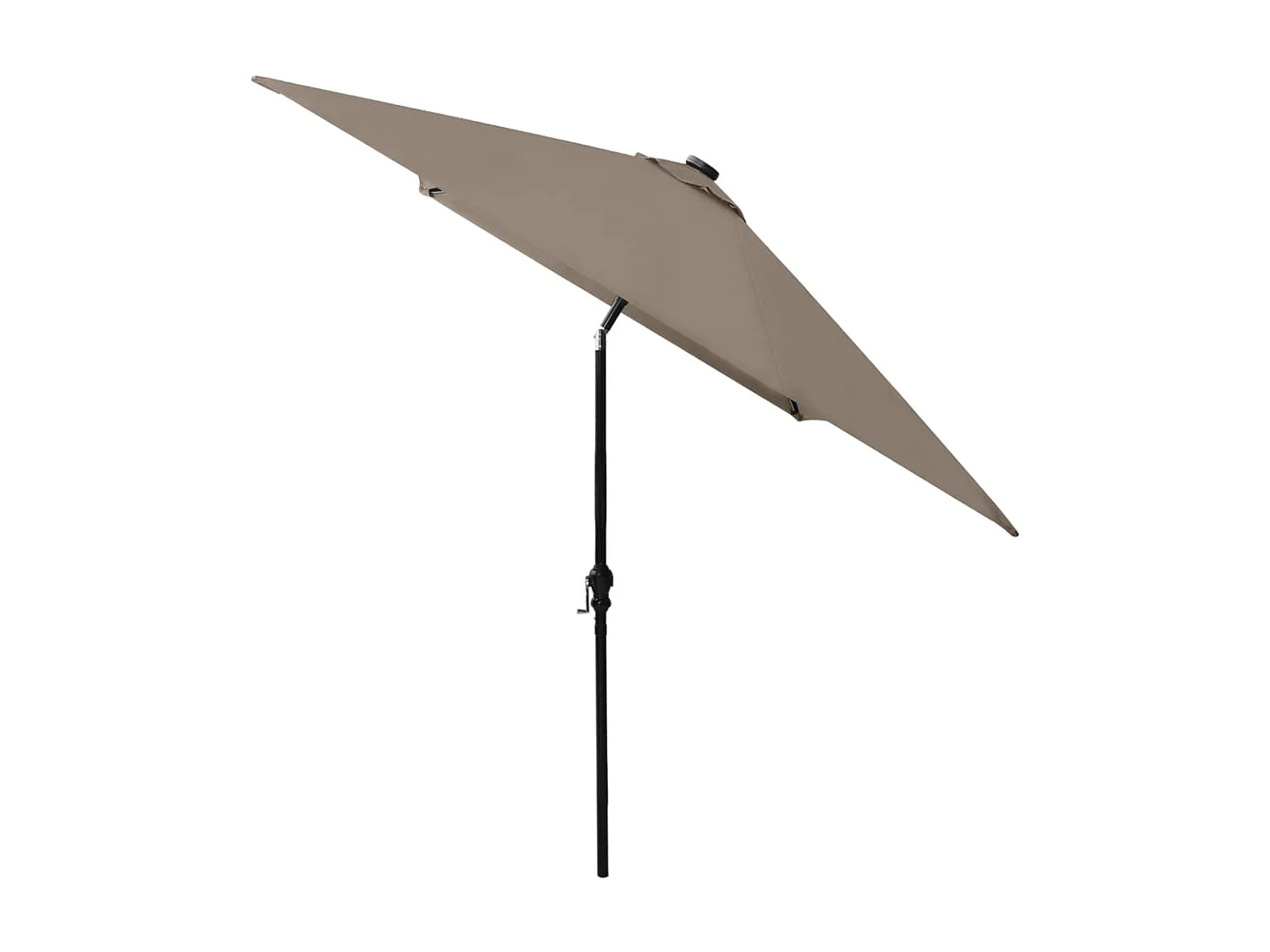 Parasol avec LED et mât en acier Taupe 2x3 m WVGQ9157