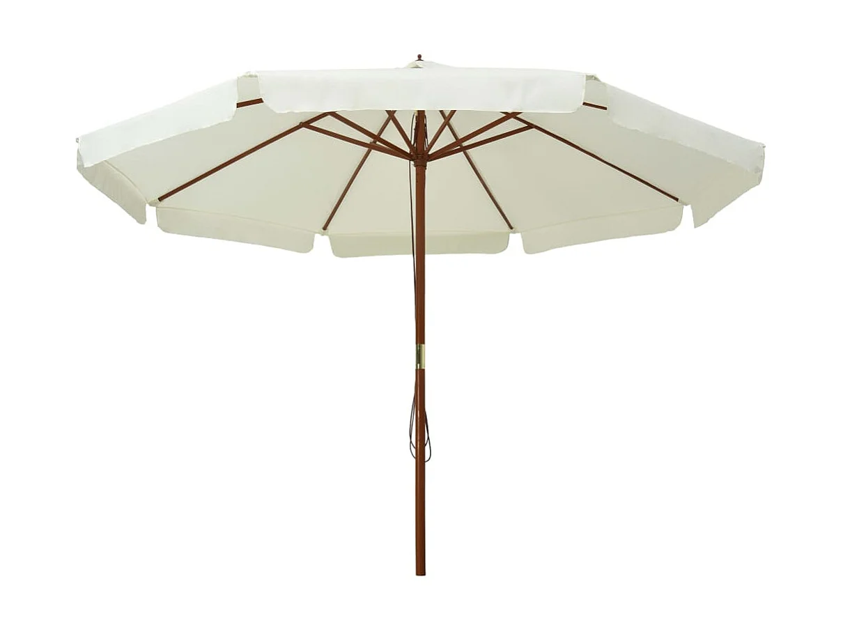 Parasol met houten paal 330 cm zandwit NL867736