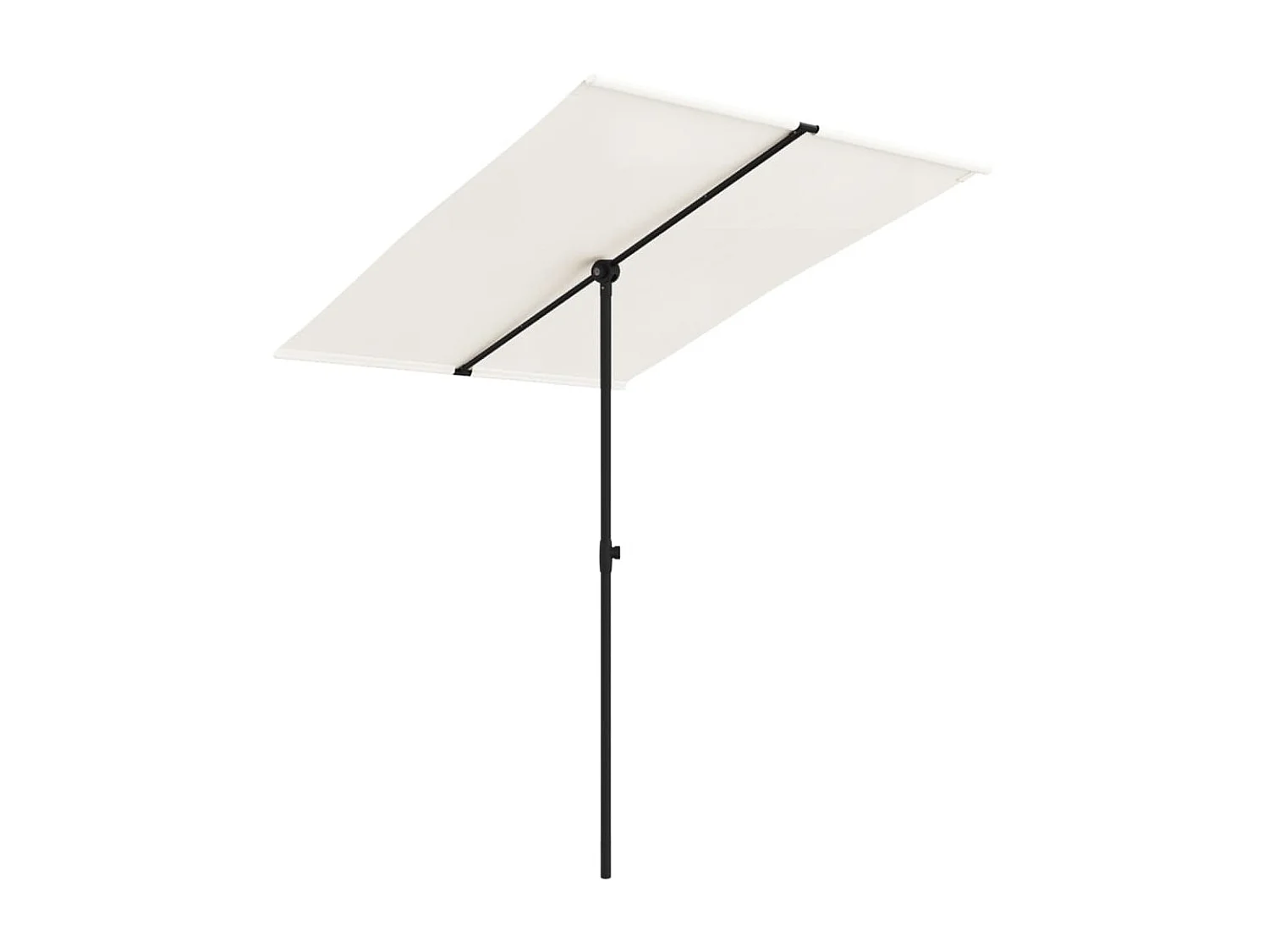 Parasol d'extérieur avec mât en aluminium 2x1,5 m Blanc sable  WVGQ5609