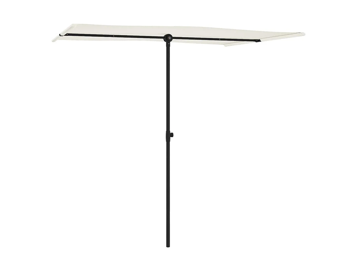 Parasol d'extérieur avec mât en aluminium 2x1,5 m Blanc sable  WVGQ5609