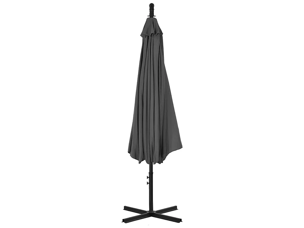 Parasol en porte-à-feux avec poteau Acier 300 cm Anthracite WVGQ7905
