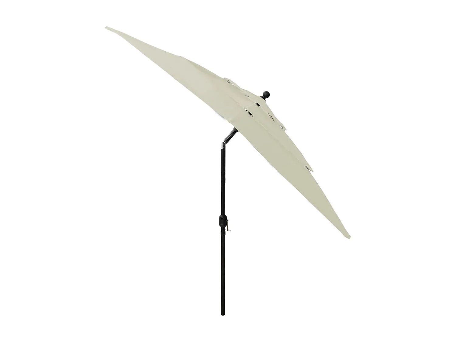 Guarda-sol 3 camadas com poste de alumínio 2,5x2,5 m cor areia PT207581