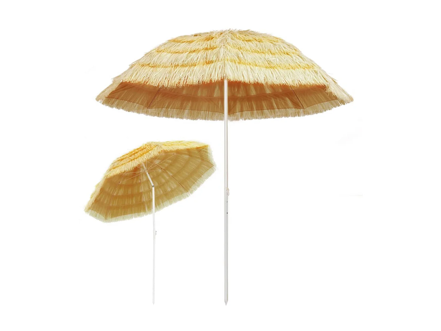 Parasol de plage Naturel 240 cm Style hawaïen  WVGQ7536