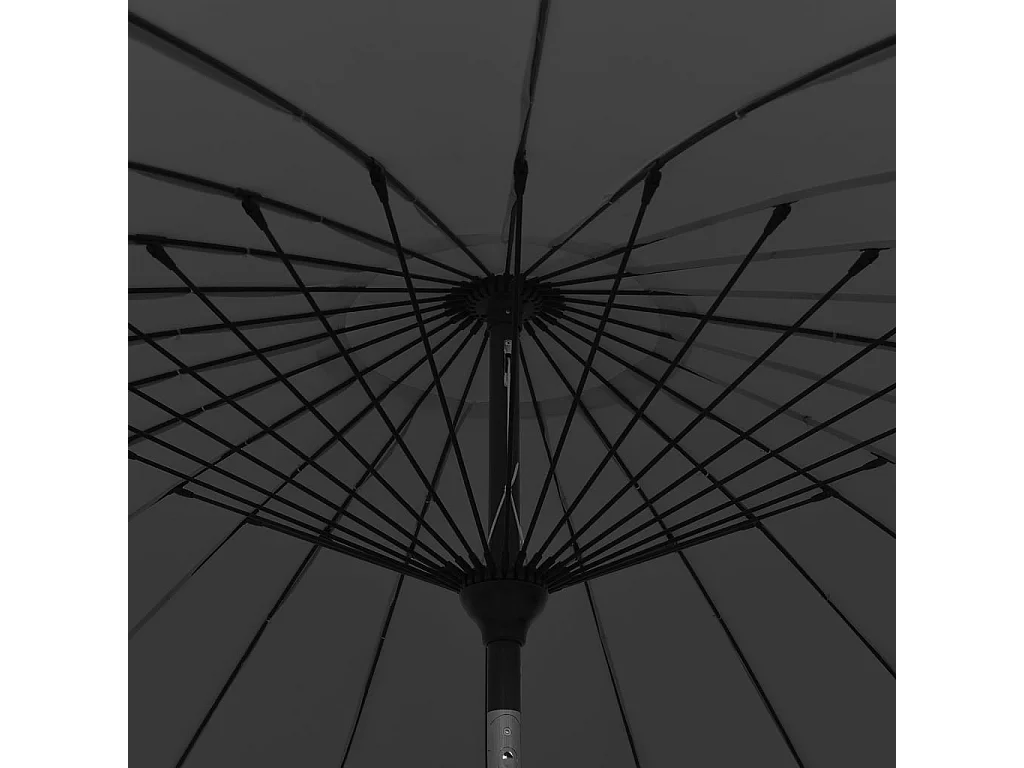 Parasol d'extérieur avec mât en aluminium 270 cm Anthracite WVGQ5148
