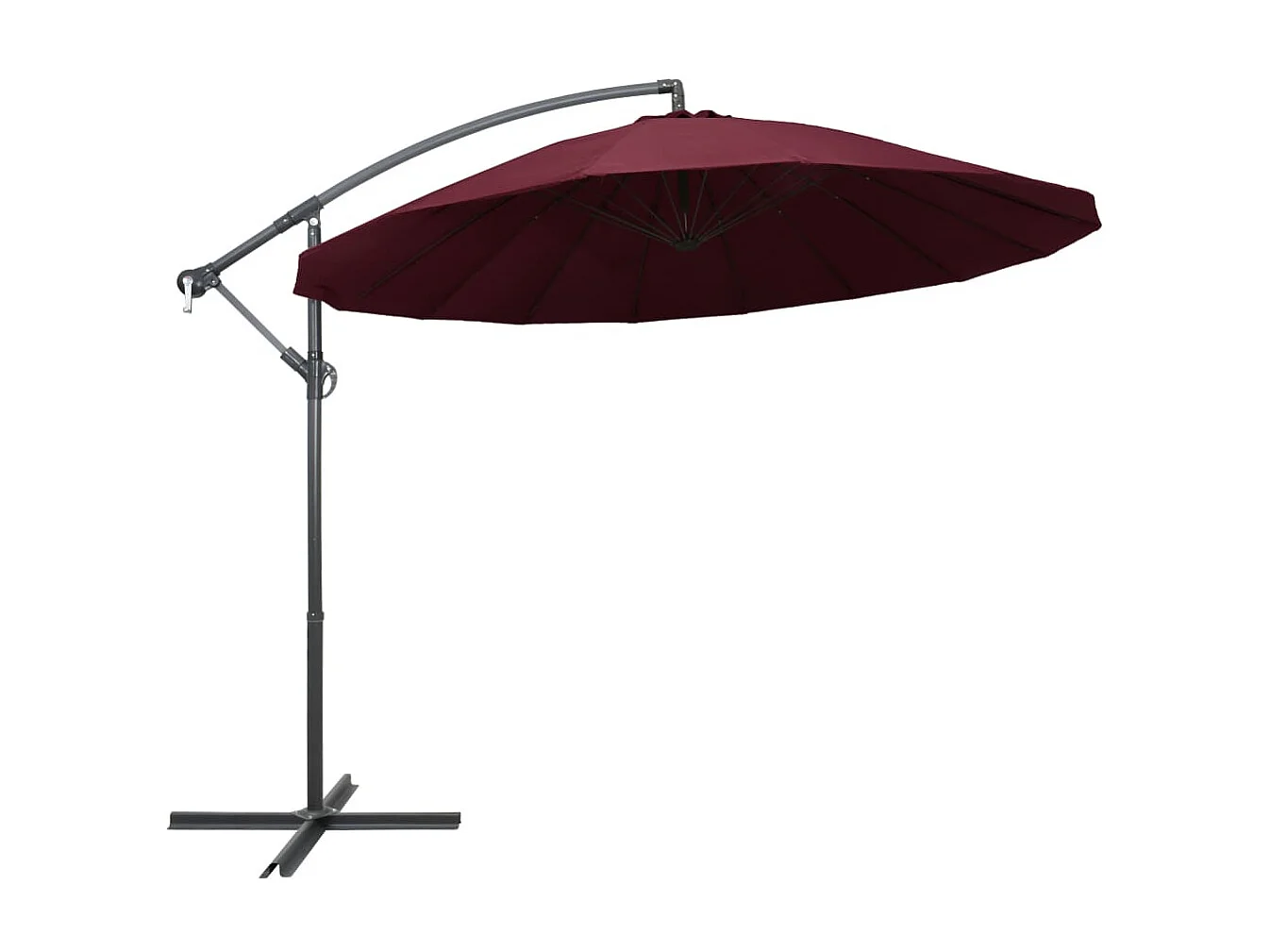 Parasol suspendu Bordeaux 3 m Mât en aluminium WVGQ7930