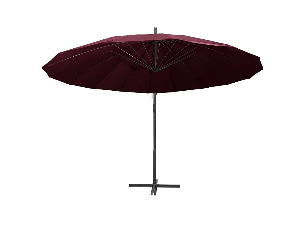 Parasol suspendu Bordeaux 3 m Mât en aluminium WVGQ7930