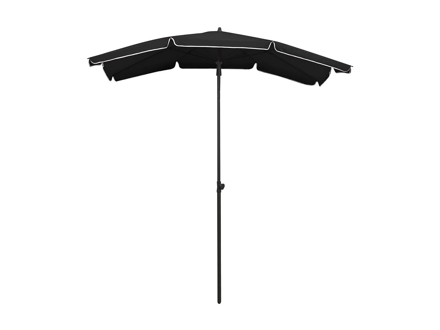 Parasol de jardin avec mât 200x130 cm Noir WVGQ1002