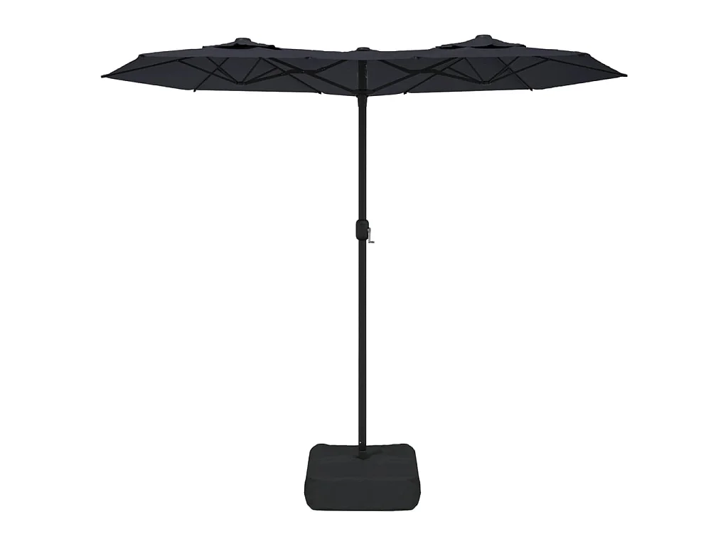 Parasol dubbel 316x240 cm zwart NL152915