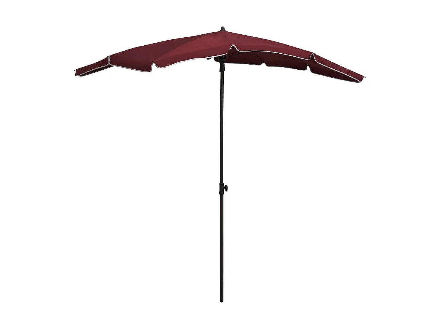 Guarda-sol de jardim com poste 200x130 cm bordô PT519580