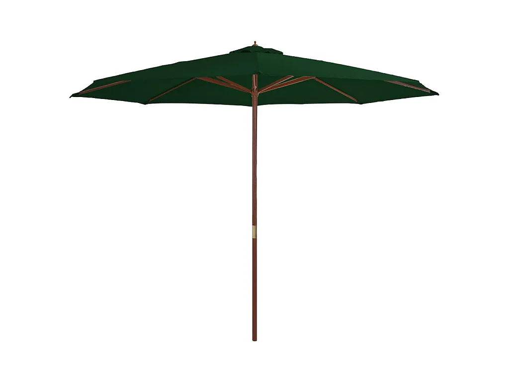 Parasol met houten paal 350 cm groen NL275447