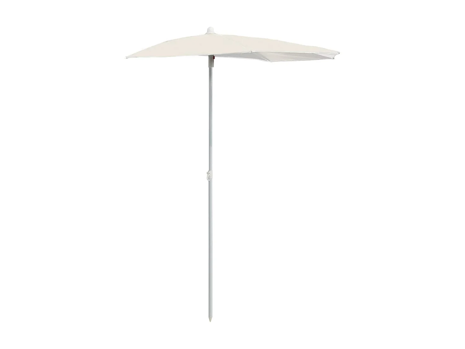 Demi-parasol de jardin avec mât 180x90 cm Sable WVGQ3220