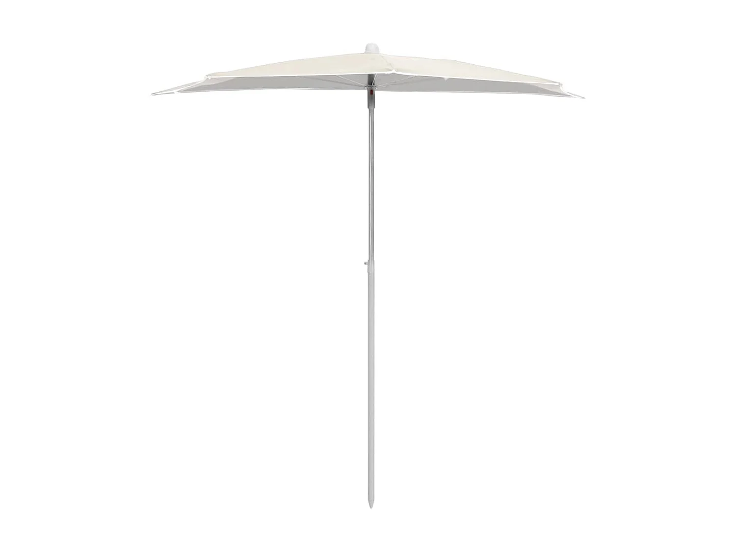 Demi-parasol de jardin avec mât 180x90 cm Sable WVGQ3220