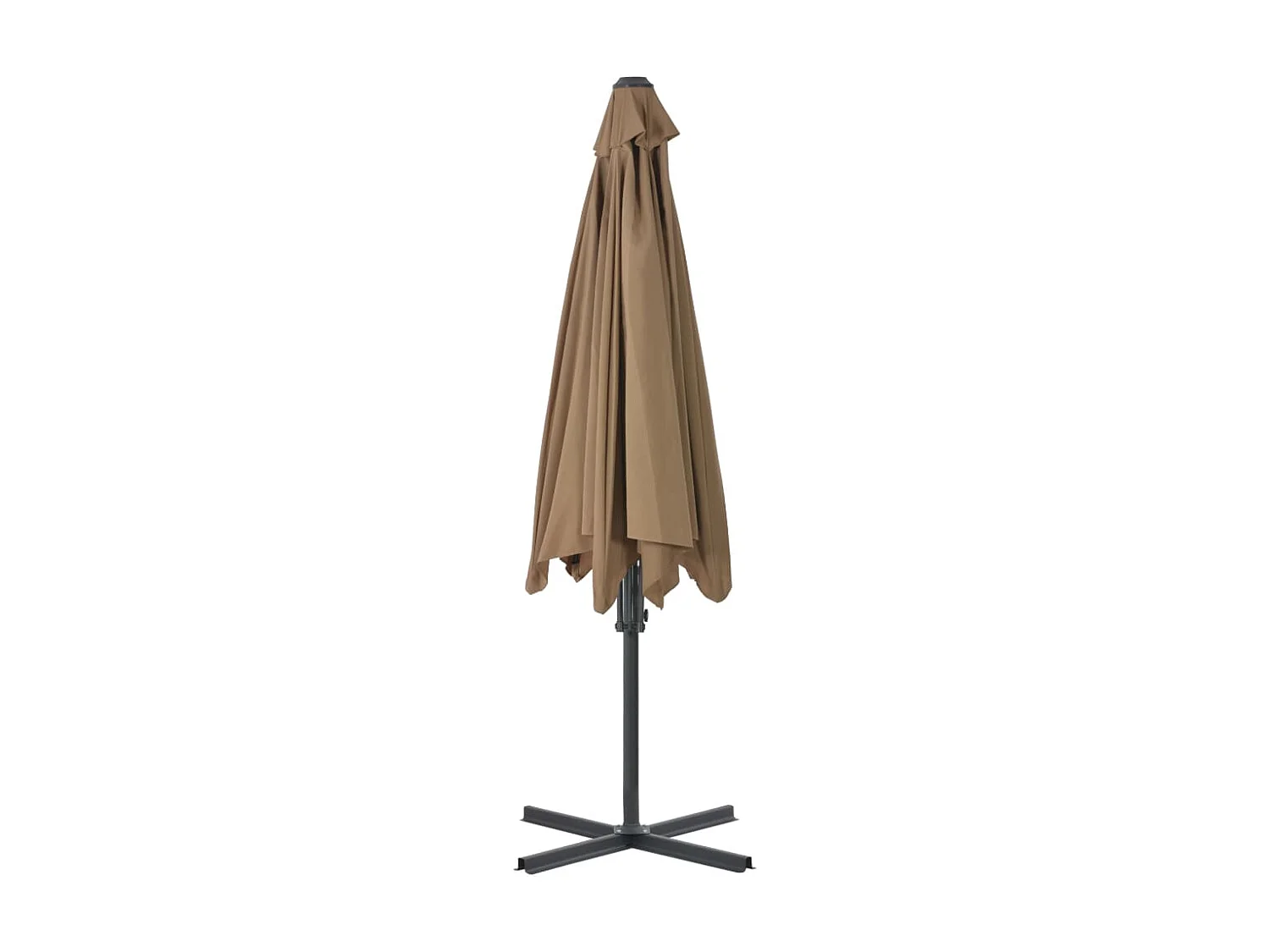 Parasol met stalen paal 300 cm taupe NL236548