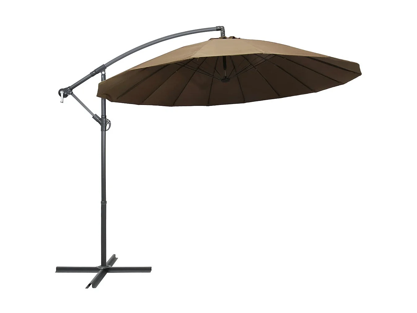 Parasol suspendu Taupe 3 m Mât en aluminium WVGQ1591