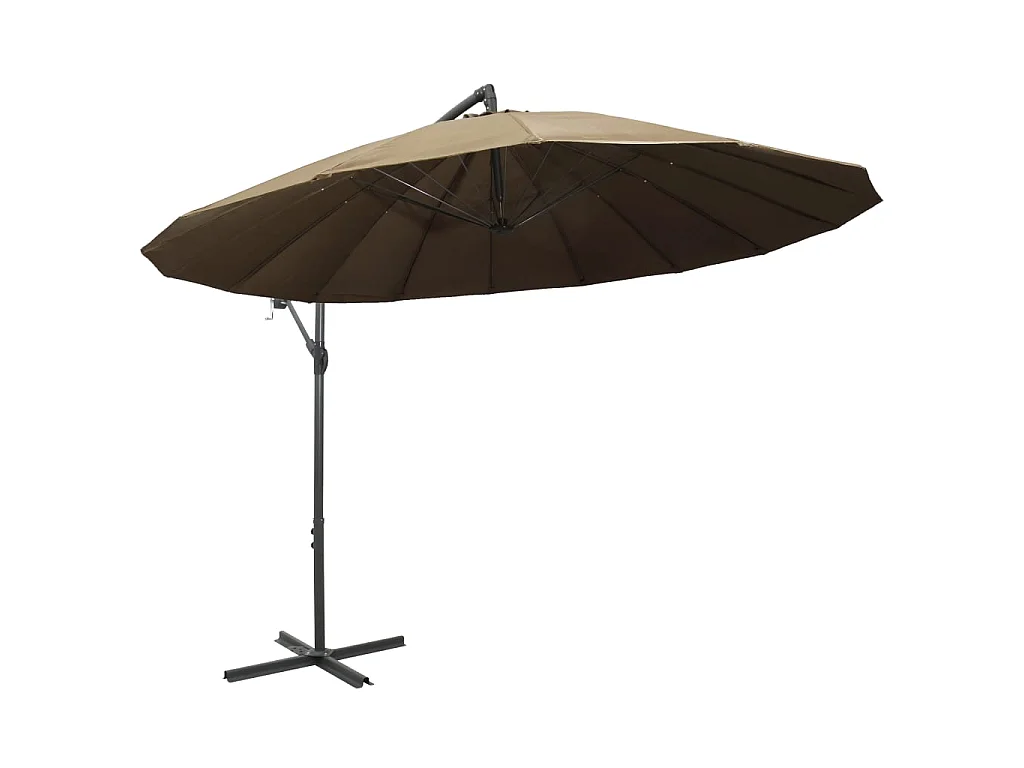 Parasol suspendu Taupe 3 m Mât en aluminium WVGQ1591