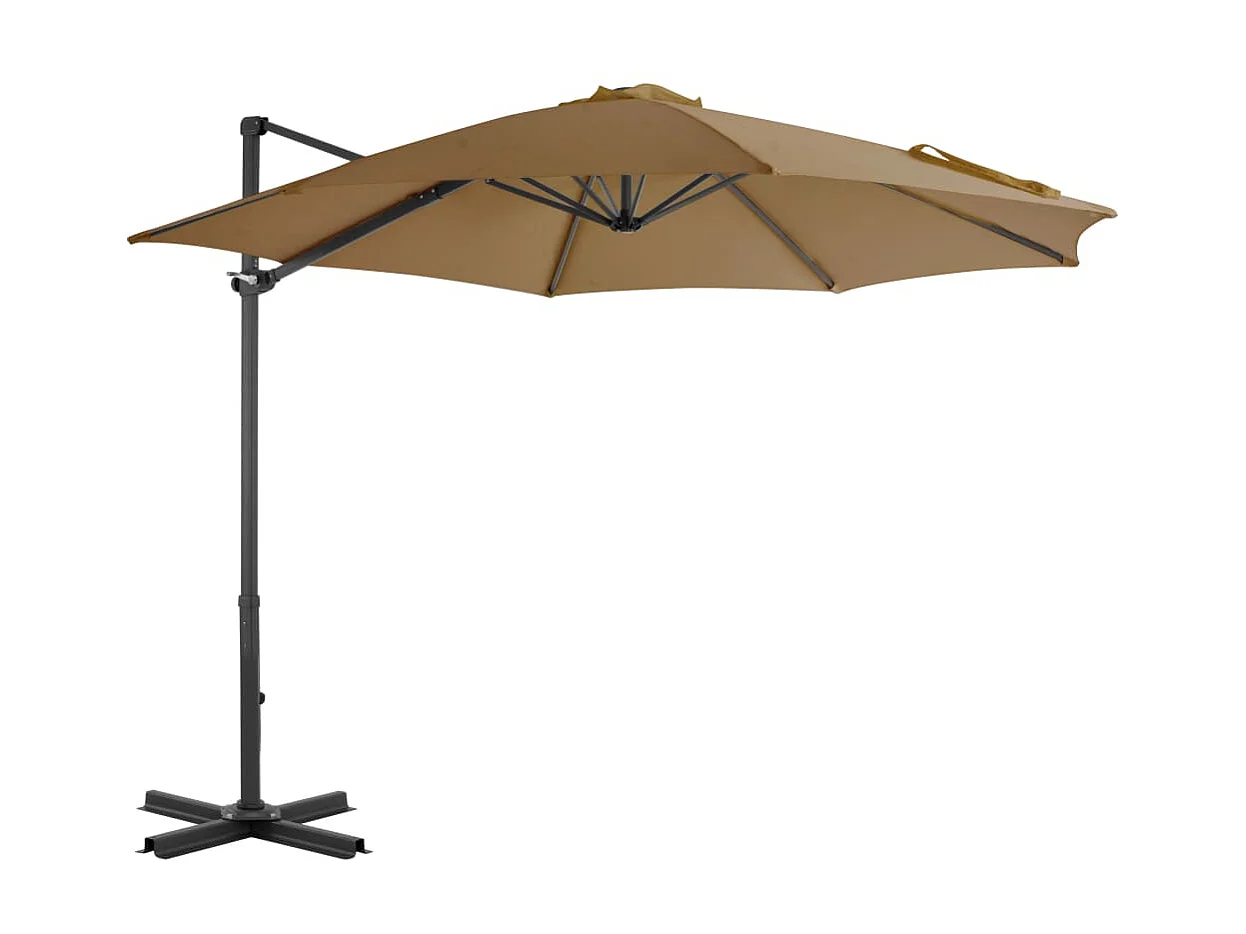 Parasol met draagbare voet taupe NL439304