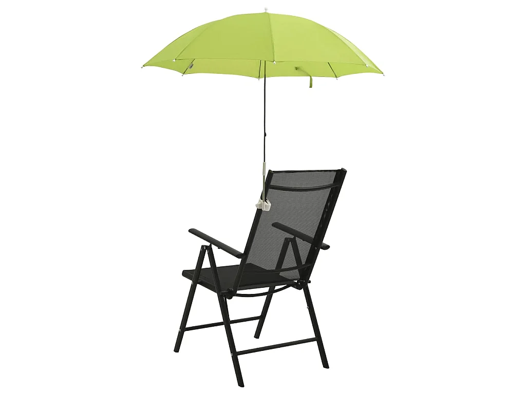 Guarda-sóis para cadeira de campismo 2 pcs 105 cm verde PT476334