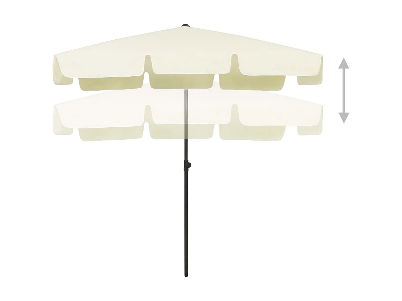 Strandparasol 200x125 cm zandgeel NL374114