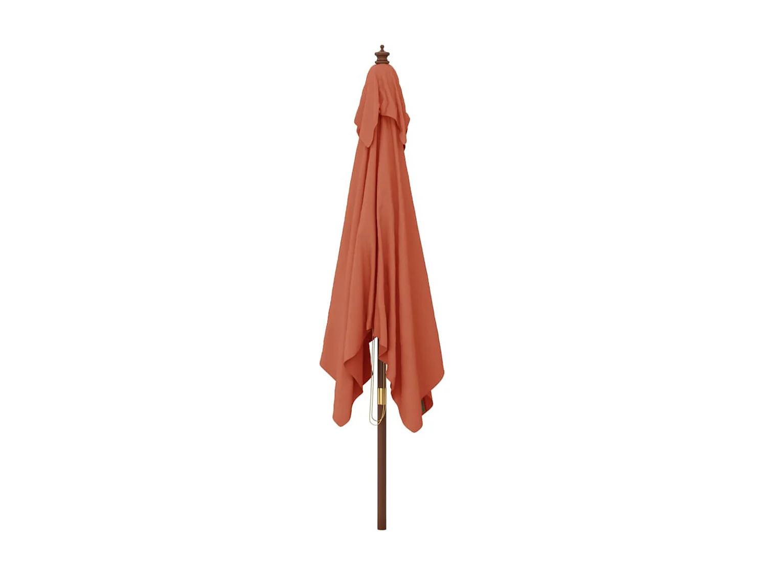 Parasol met houten paal 300x300x273 cm terracottakleurig NL736754