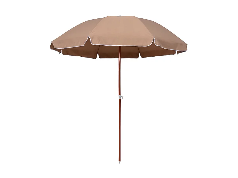 Parasol avec mât en acier 240 cm Taupe WVGQ2798
