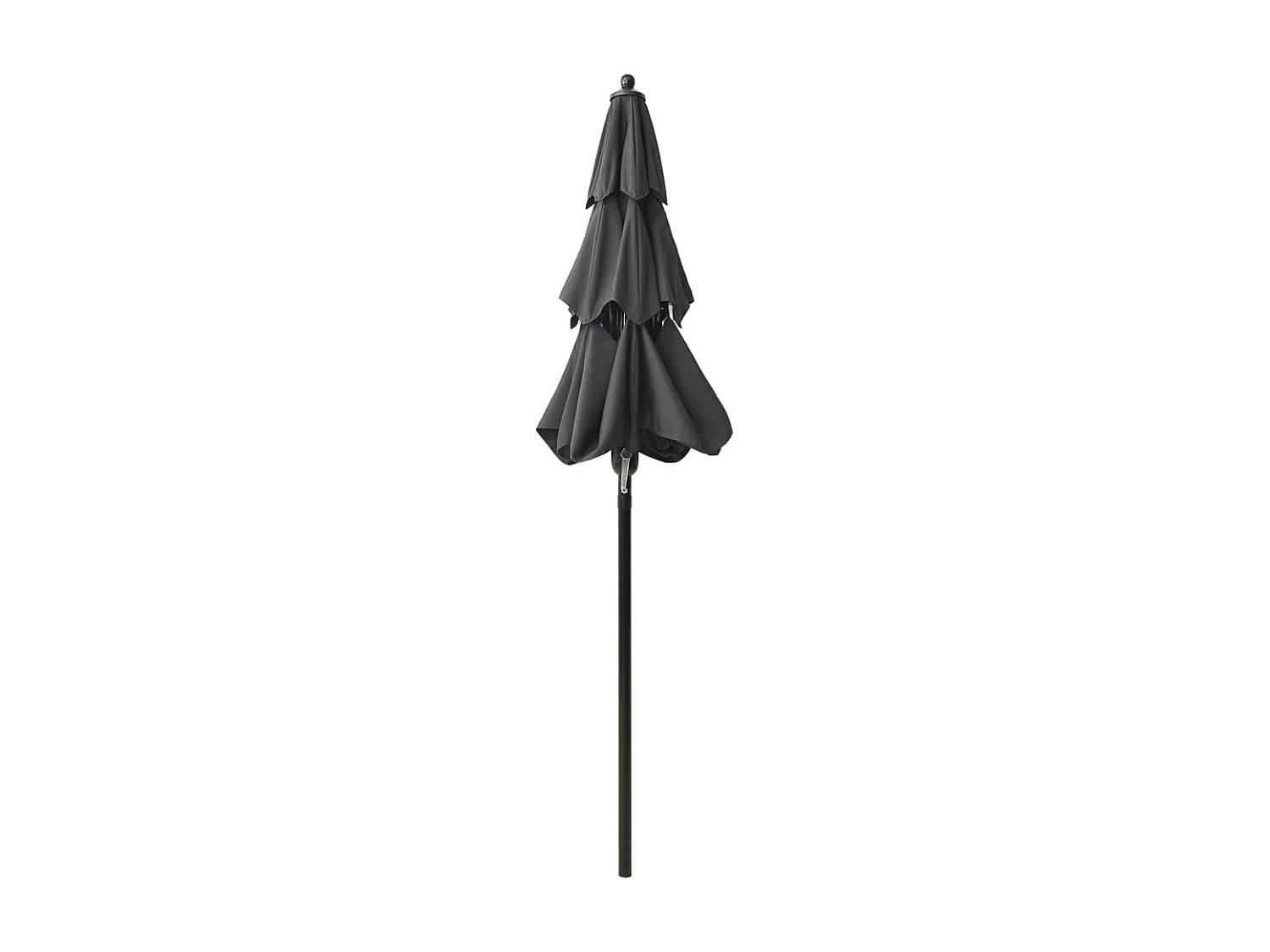 Parasol 3-laags met aluminium paal 2 m antracietkleurig NL514386