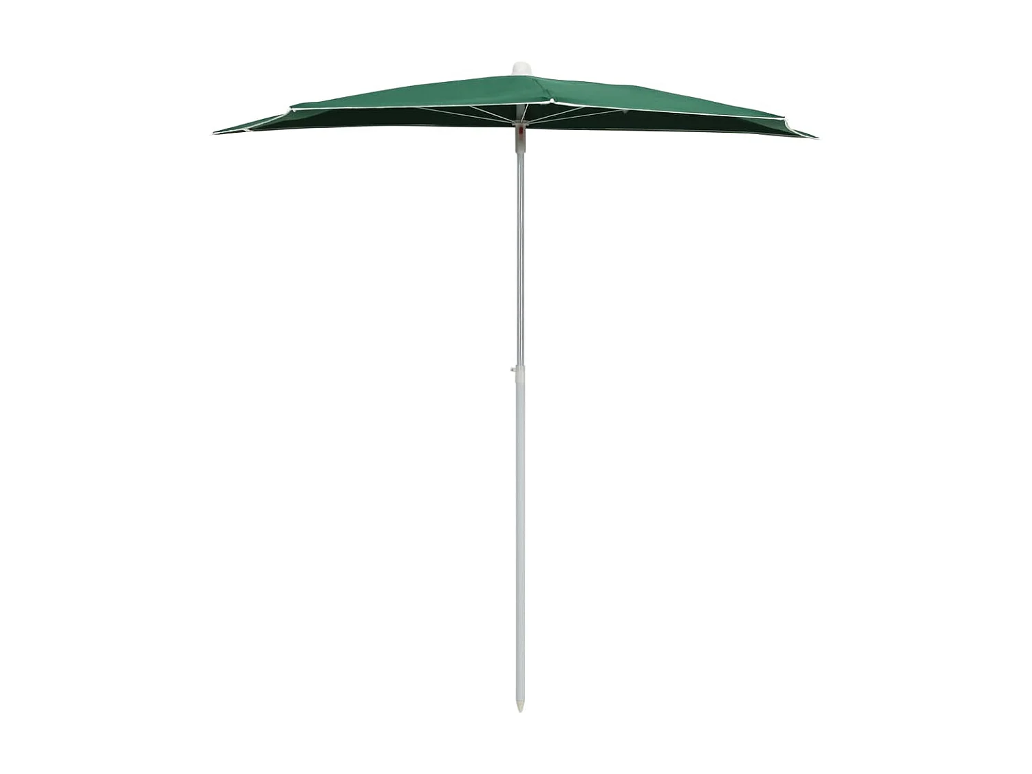 Demi-parasol de jardin avec mât 180x90 cm Vert WVGQ9663
