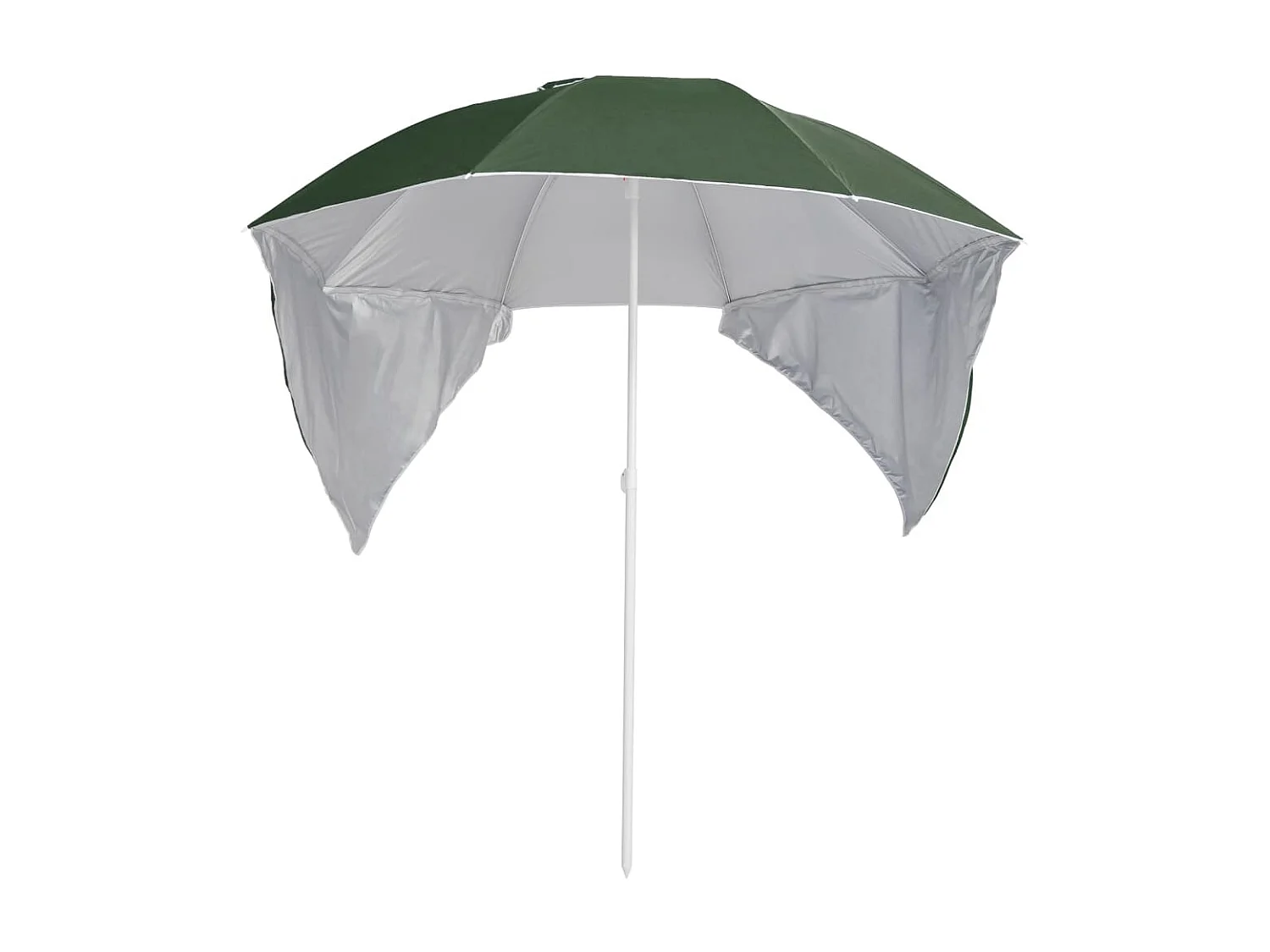 Parasol de plage avec parois latérales Vert 215 cm WVGQ5992