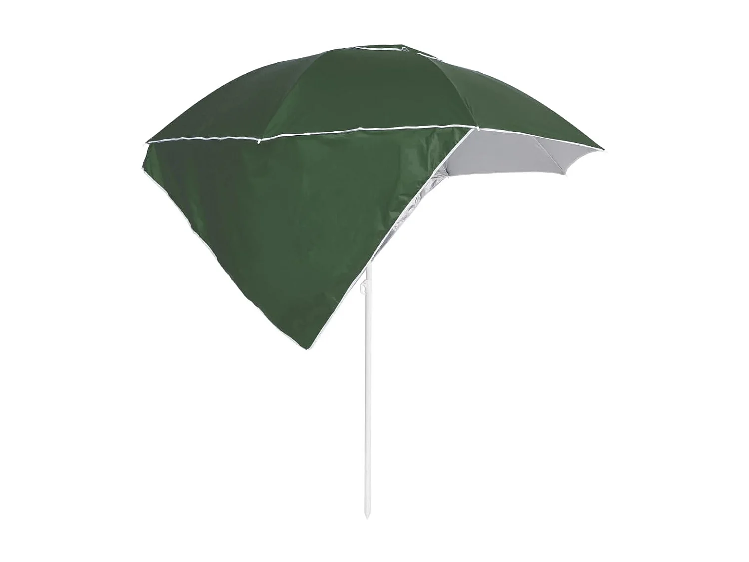 Parasol de plage avec parois latérales Vert 215 cm WVGQ5992