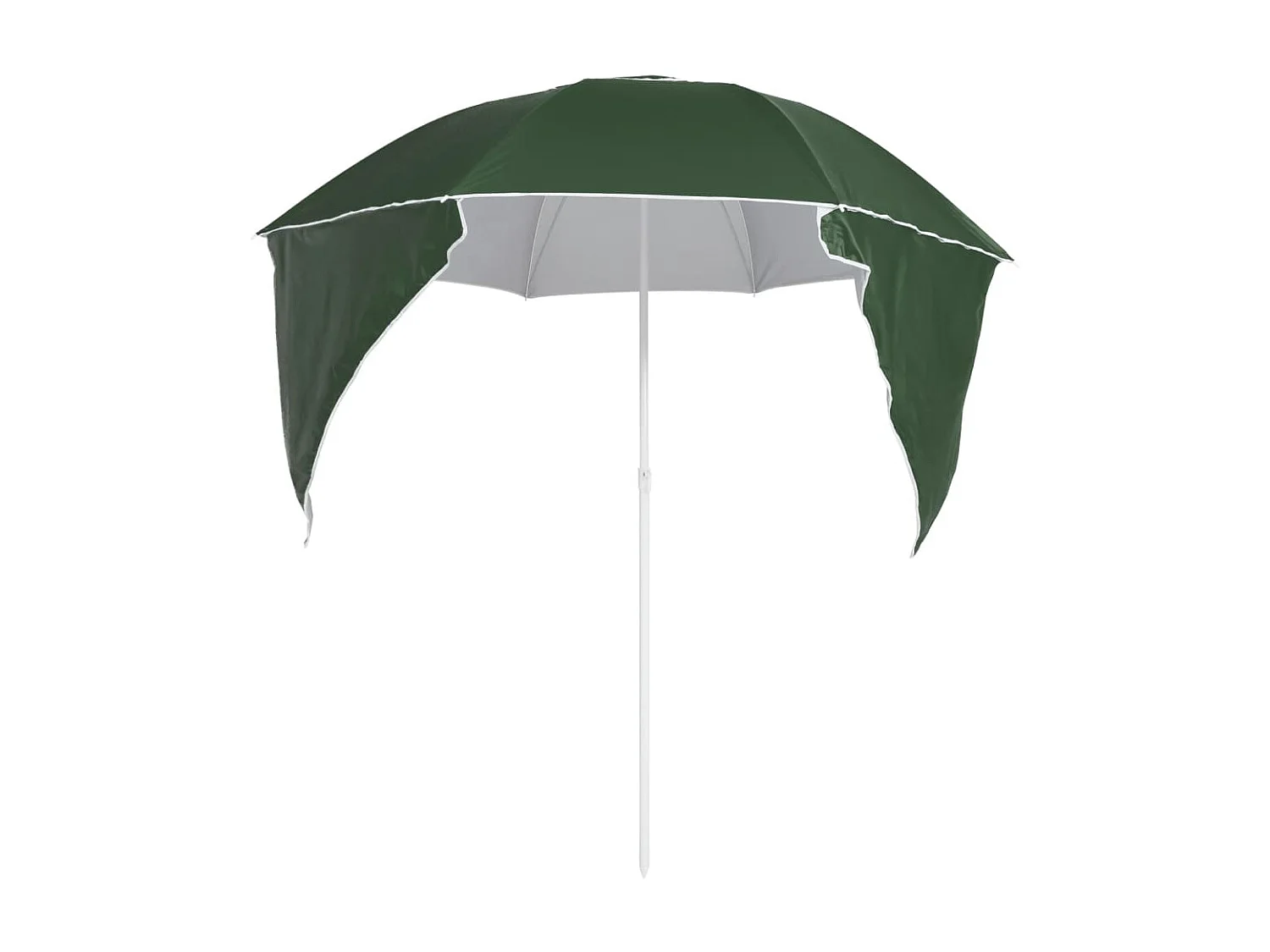 Parasol de plage avec parois latérales Vert 215 cm WVGQ5992