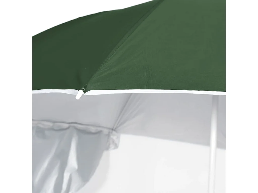 Parasol de plage avec parois latérales Vert 215 cm WVGQ5992