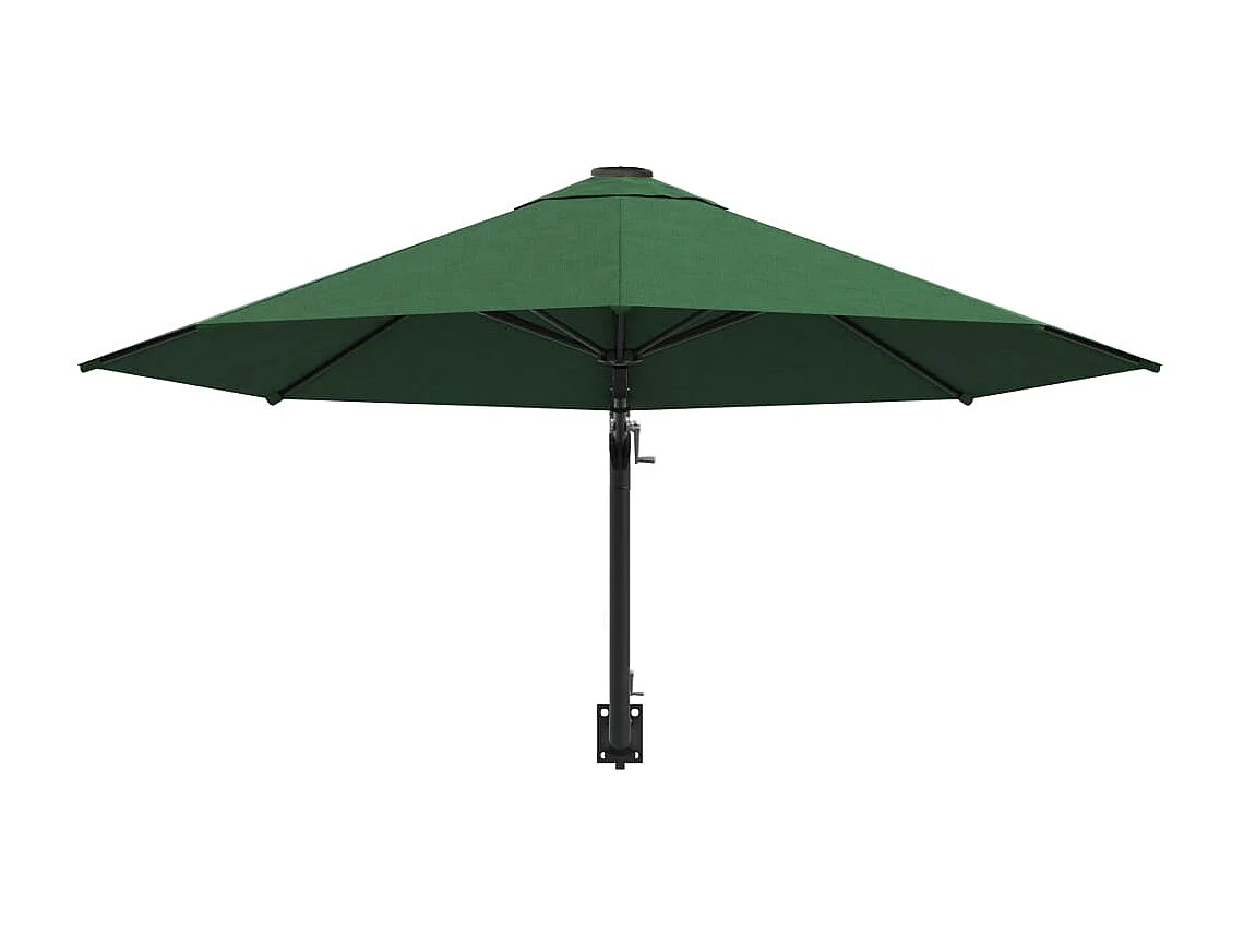 Parasol mural avec mât métallique 300 cm Vert GWE9778