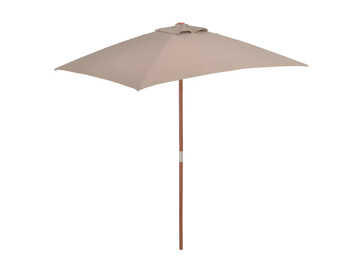 Parasol met houten paal 150x200 cm taupe NL165500
