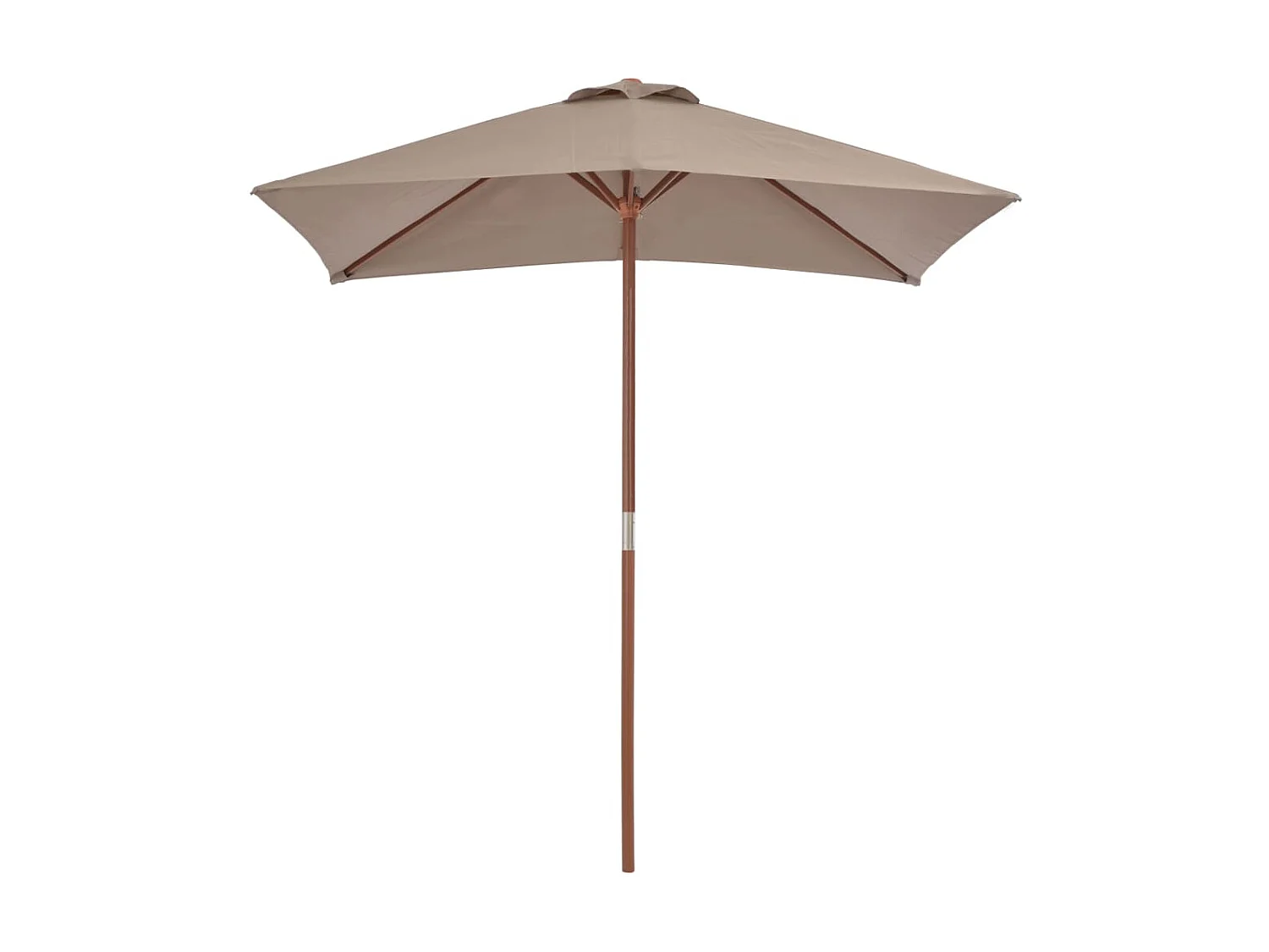 Parasol met houten paal 150x200 cm taupe NL165500