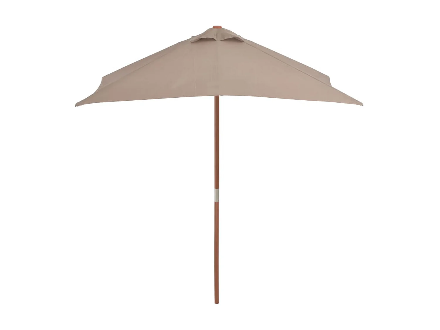 Parasol met houten paal 150x200 cm taupe NL165500