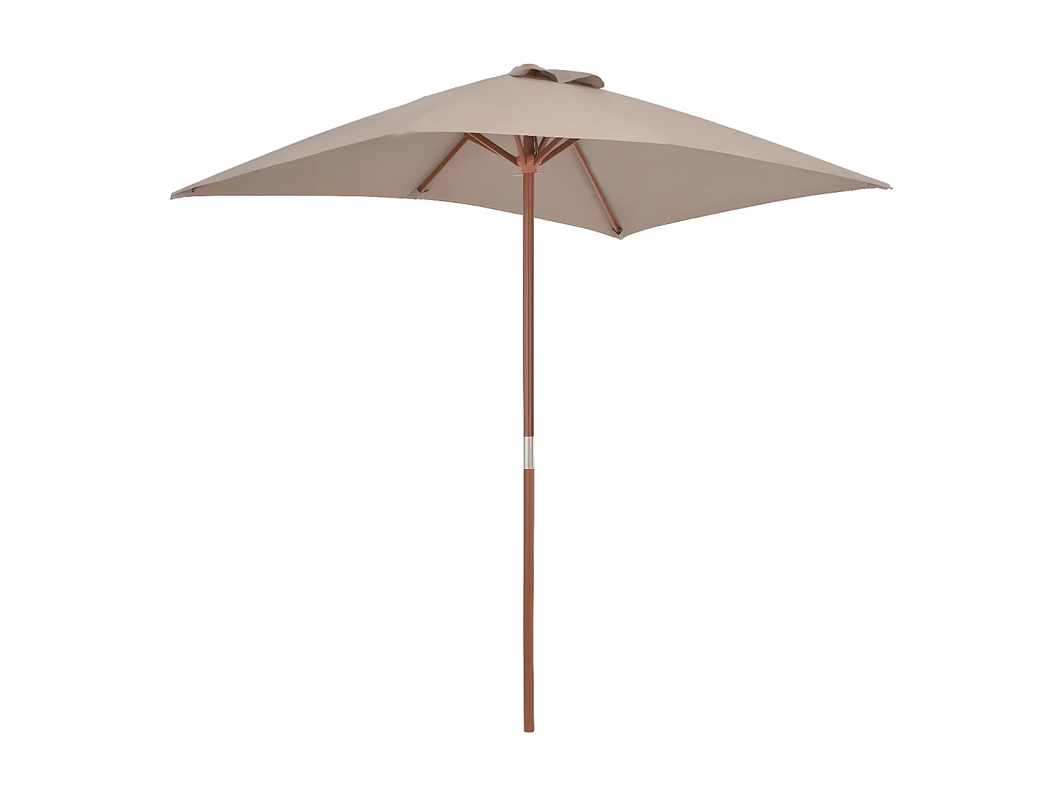 Parasol met houten paal 150x200 cm taupe NL165500