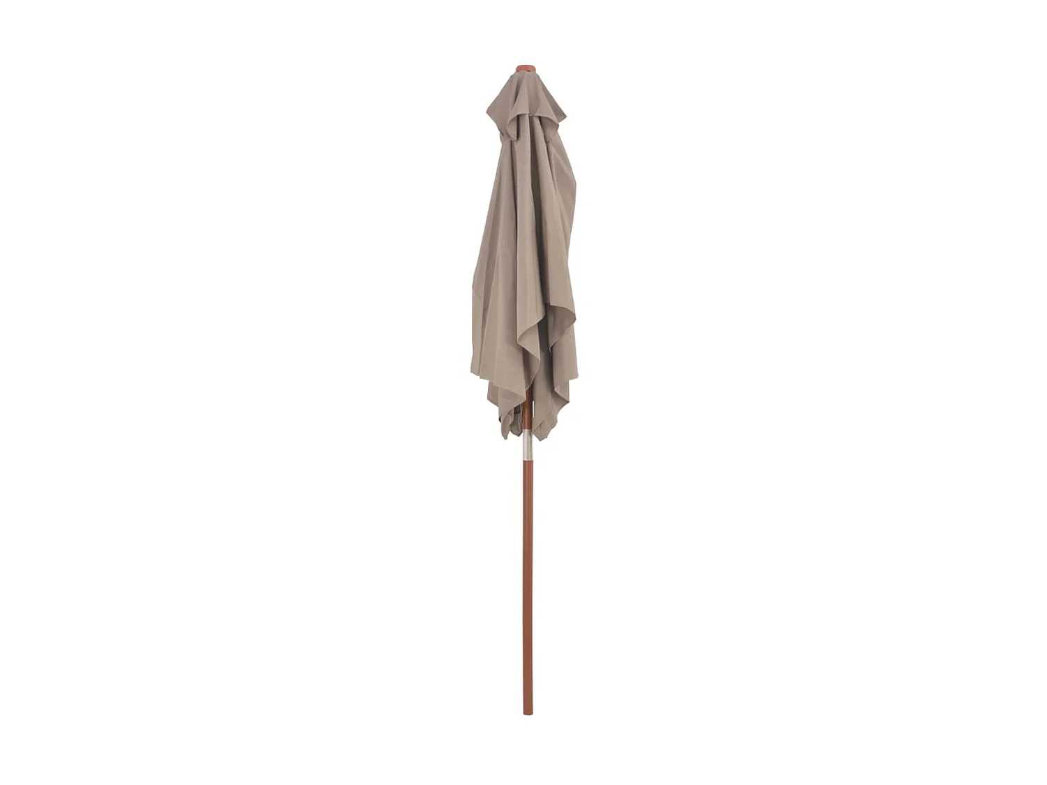 Parasol met houten paal 150x200 cm taupe NL165500
