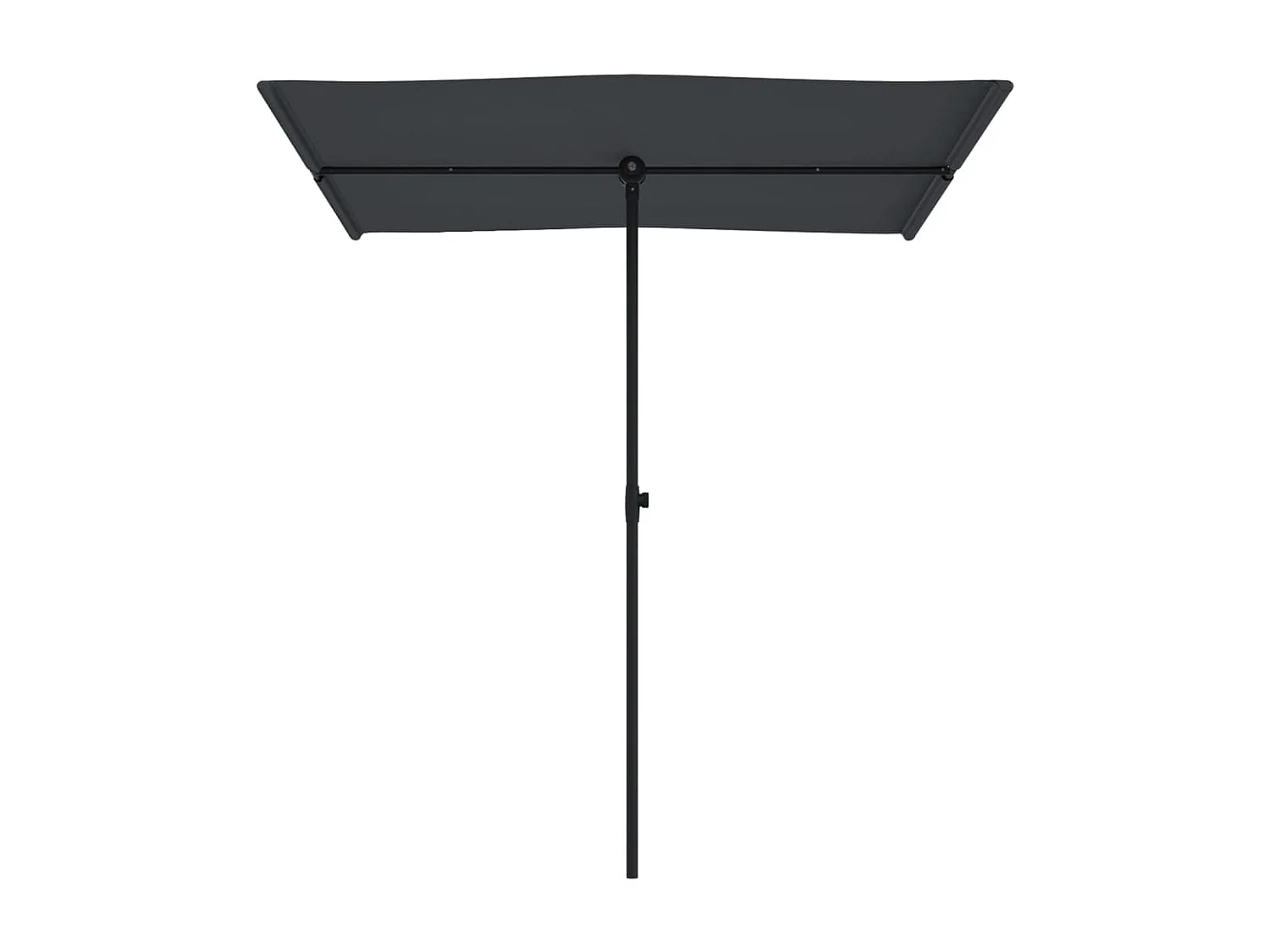 Parasol d'extérieur avec mât en aluminium 180x110 cm Noir  WVGQ6865
