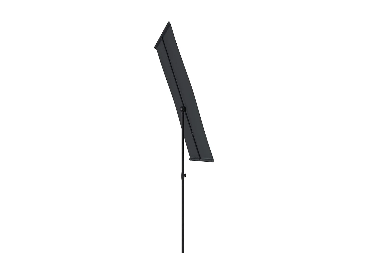 Parasol d'extérieur avec mât en aluminium 180x110 cm Noir  WVGQ6865