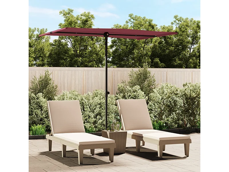 Parasol d'extérieur avec mât en aluminium 2x1,5 m Bordeaux GWE6332