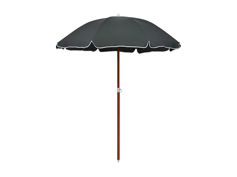 Parasol avec mât en acier 180 cm Anthracite WVGQ2281