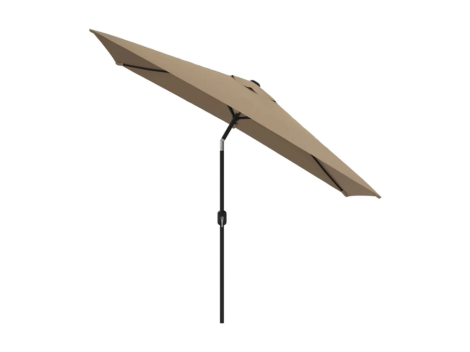 Parasol avec mât en métal 300 x 200 cm Taupe GWE4927